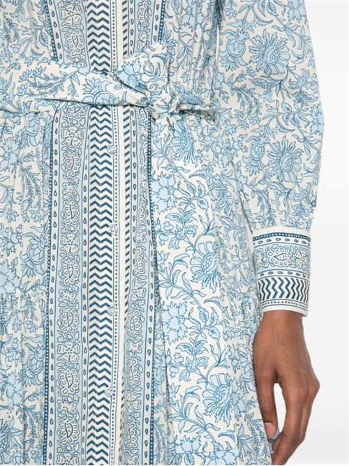 Abito donna MC2 Saint Barth Jensen azzurro in cotone con stampa paisley MC2 SAINT BARTH | JENSEN09402L